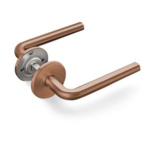 Deurkruk L-model 14mm mat brons PVD